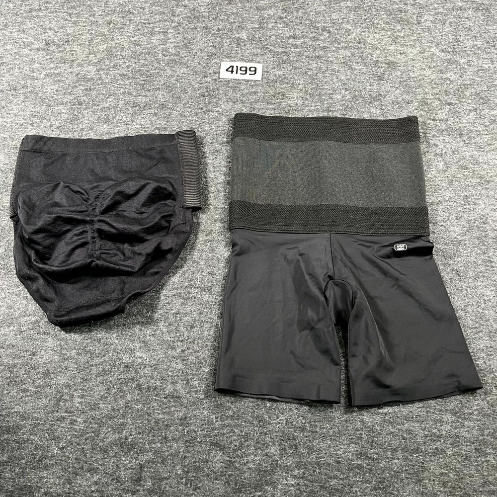 Mens Womens Smoothers and Shapewear L Black Stretch Elastic Waist Pull On